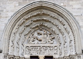 basilique saint denis north portal paris guidebook